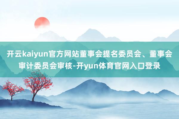开云kaiyun官方网站董事会提名委员会、董事会审计委员会审核-开yun体育官网入口登录