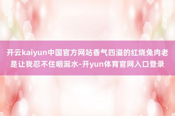 开云kaiyun中国官方网站香气四溢的红烧兔肉老是让我忍不住咽涎水-开yun体育官网入口登录